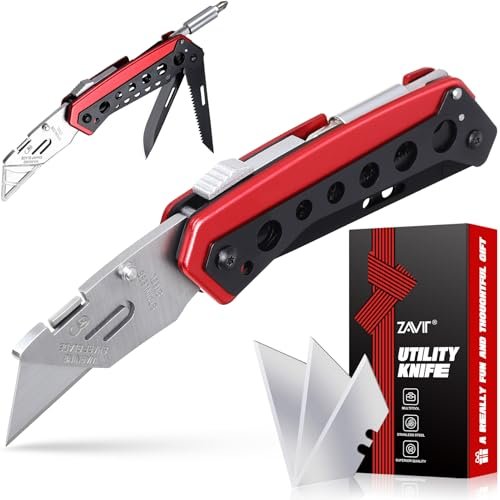 Utility Multitool Knife, Box Cutter, EDC, Work 6-in-1...