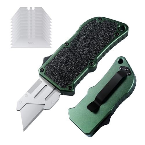 XXV Otf Aluminum Alloy Utility Knife, Retractable EDC Box...