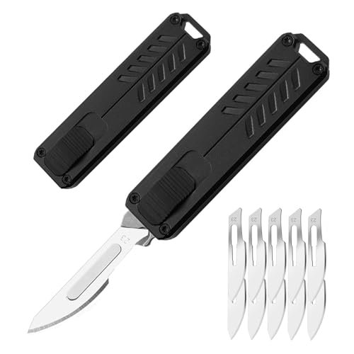Caressolove Auto Retractable Utility Knife, Safety Black...