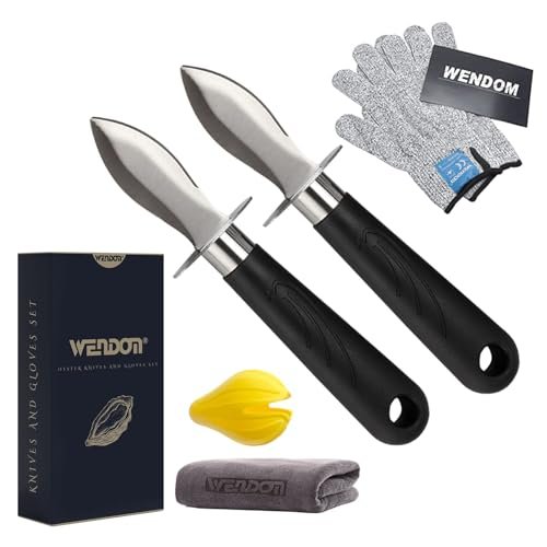 WENDOM Oyster Knife Shucker Set Oyster Shucking Knife and...