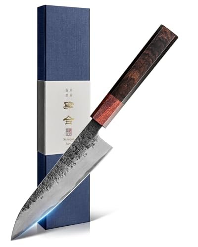 kanngou Paring Knife 5.3 inch Japanese Petty AUS-8 Utility...
