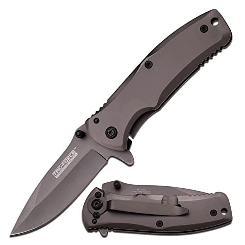 Tac-Force Folding Pocket Knife –Grey TiNite Coated...