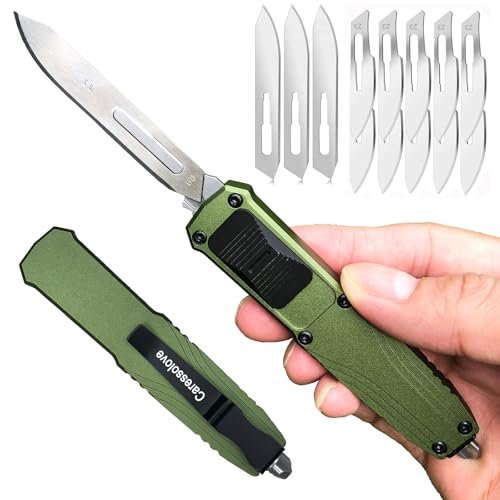 Caressolove EDC Retractable Scalpel Knife, Fast Open...