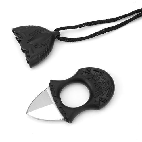 AZHU Neck Knife with Sheath and Necklace, Full Tang EDC