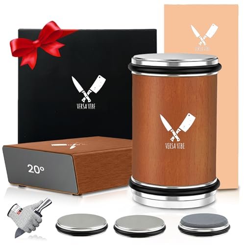 Premium Rolling Knife Sharpener, High Carbon 400, 1000,...