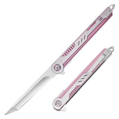 FUNBRO Pink Pocket Knife for Women - Slim EDC