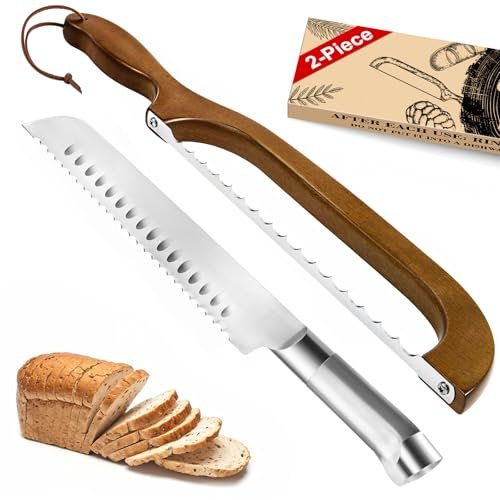 SeLucky 2 Pack Sourdough Bread Knife for Homemade Bread