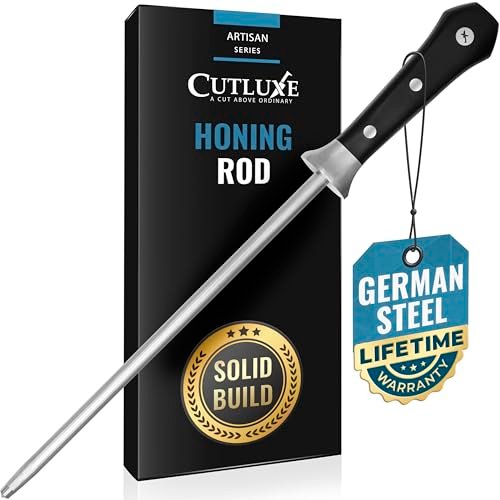 Cutluxe Honing Rod, Professional Knife Sharpener Rod,...