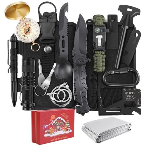 Gifts for Men Christmas Survival Kit 17 in 1