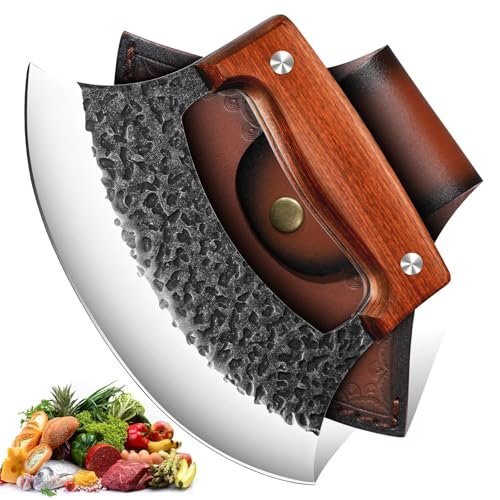 TIVOLI Hand-Forged Ulu Knife – Full Tang High Carbon Steel