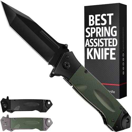 Grand Way Spring Assisted Heavy Duty Pocket Tanto Knife