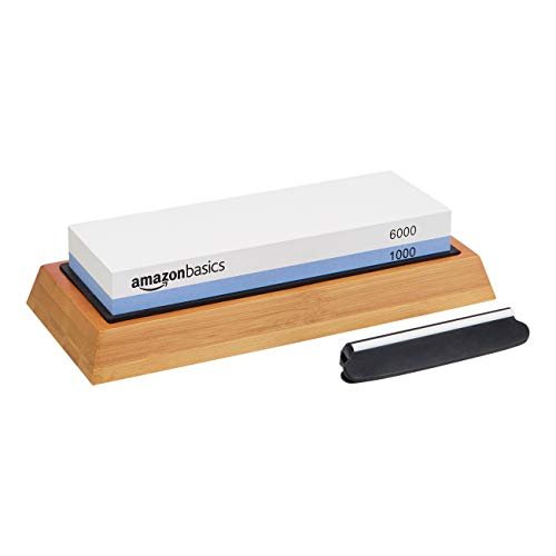 Amazon Basics Whetstone Knife Sharpening Stone,...