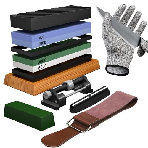 YeopAsda Knife Sharpening Stone Set - Premium Whetstone Kit