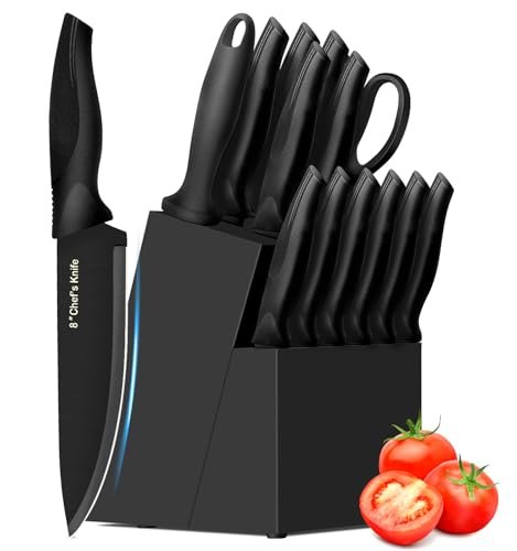 XANAPON Knife Set, 14 Pieces Kitchen Knife Set, German Steel