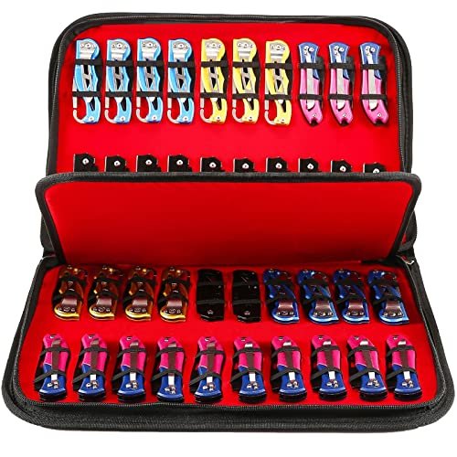QEES Knife Display Case,Knife Case for 40 Pocket Knives