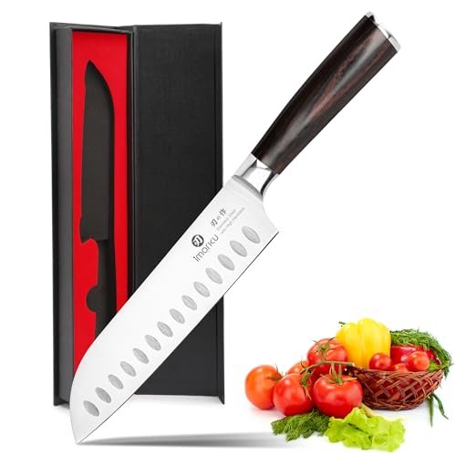 imarku Chef Knife 7 Inch Kitchen Knife Ultra Sharp Santoku