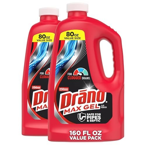 Drano Max Gel Drain Clog Remover best enzymatic vs chemical drain cleaner - Drano Max Gel Drain Clog Remover