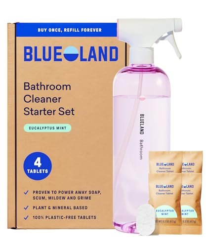 BLUELAND Bathroom Cleaner, Starter Set, Eucalyptus blueland bathroom cleaner vs multi surface - BLUELAND Bathroom Cleaner, Starter Set, Eucalyptus