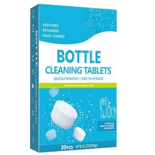 bottle bright vs denture cleaner - 30 Pack Bottle Bright Cleaning Tablets,Water
