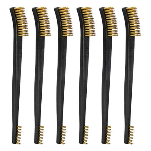brass vs bronze gun cleaning brushes - PINGMIC 6 Pack Double-Ended Gun Cleaning