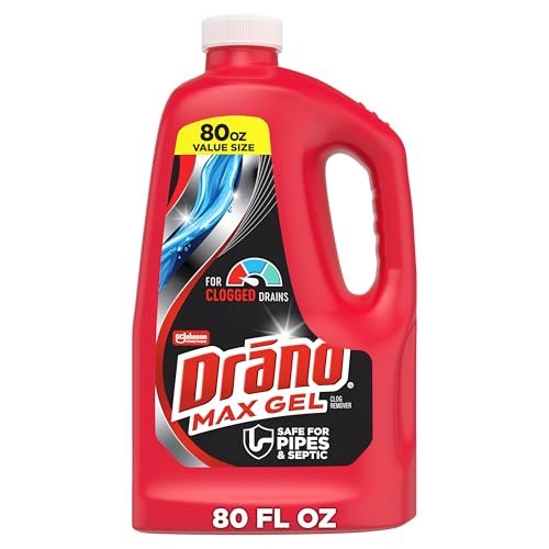 Drano Max Gel Clog Remover, 80 enzyme drain cleaner vs drano - Drano Max Gel Clog Remover, 80