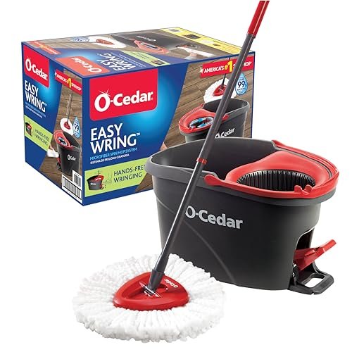 O-Cedar EasyWring Microfiber Spin Mop, Bucket steam cleaning vs mopping - O-Cedar EasyWring Microfiber Spin Mop, Bucket
