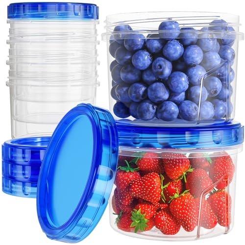 HOMETALL Freezer Storage Containers, [6 Pack-16 Oz]...