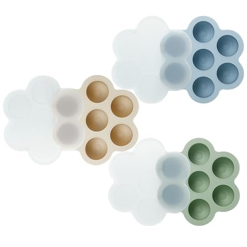 PandaEar 3 Pack Baby Food Freezer Tray with Lids