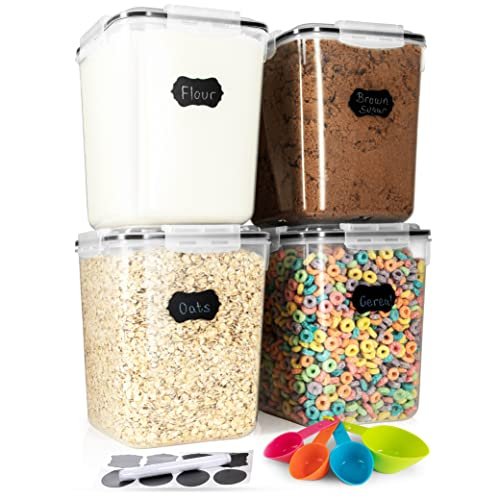 Storeganize Flour Sugar Storage Containers (5.3L/4pk) Great...