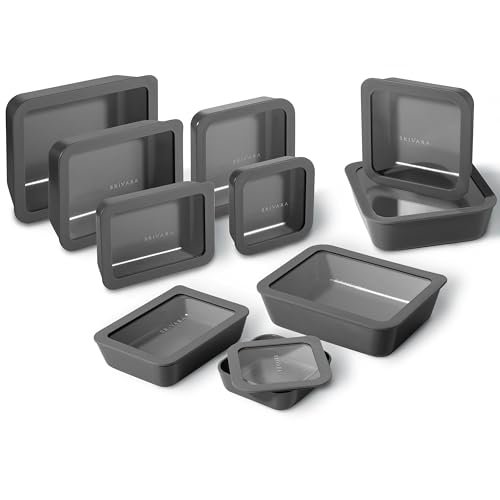 BRIVARA HOME 20-Piece Glass Food Storage Containers with...