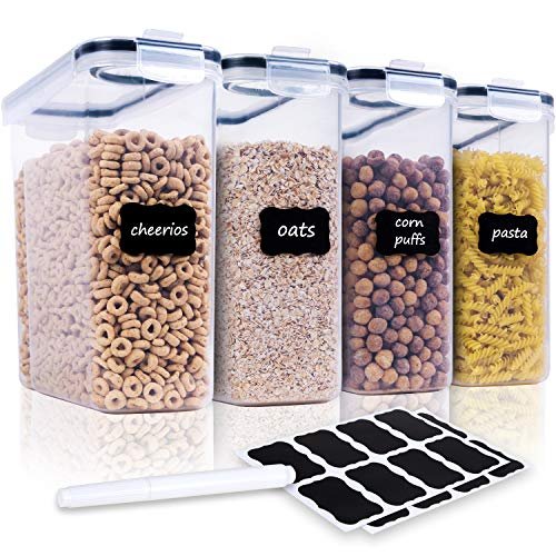FOOYOO Cereal Containers Storage Set - 4 airtight food...