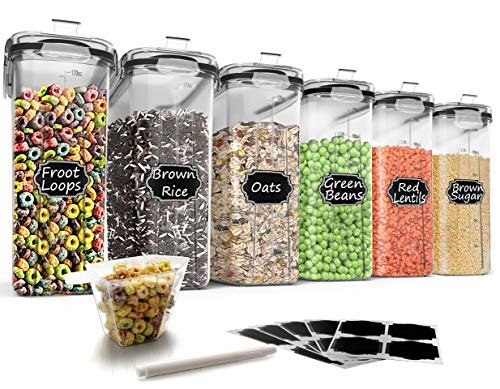 Wildone Cereal Storage Containers Set, Large BPA Free...