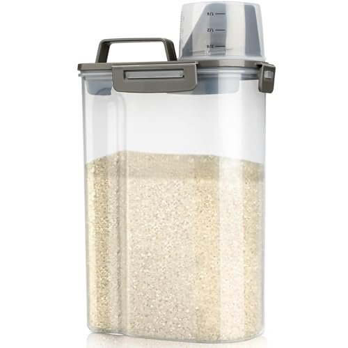 Viretec Rice Airtight Storage Container, 3 to 5Lbs capacity.