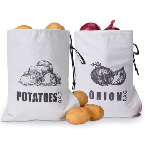 TOGETRUE Potato Onion Storage Bag, Fabric Onion Keeper.