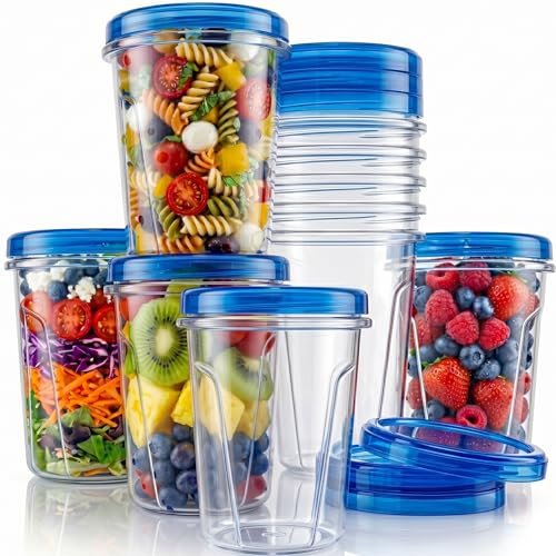 Tafura Freezer Storage Containers, 10 Pack, 32 Oz Leakproof