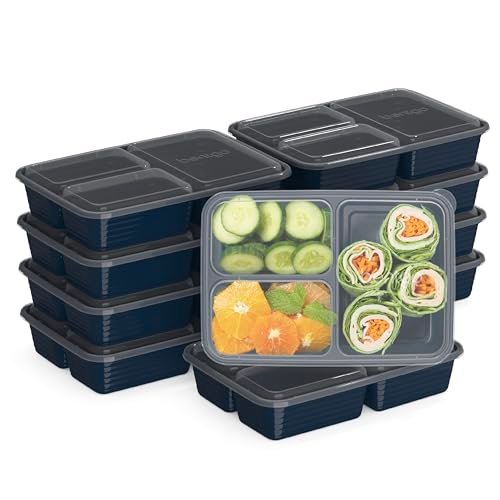 Bentgo Prep 3-Compartment Meal Prep Containers with Lids