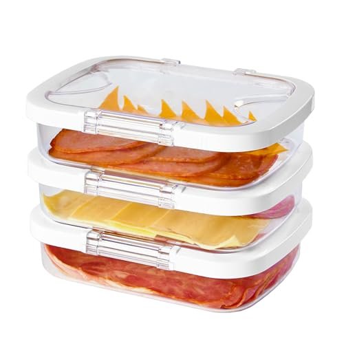 Felli Duo Loc Deli Meat Containers for Airtight Stackable...