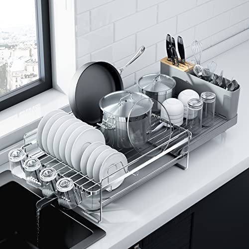 Kitsure Extendable Dish Drying Rack, 19.2