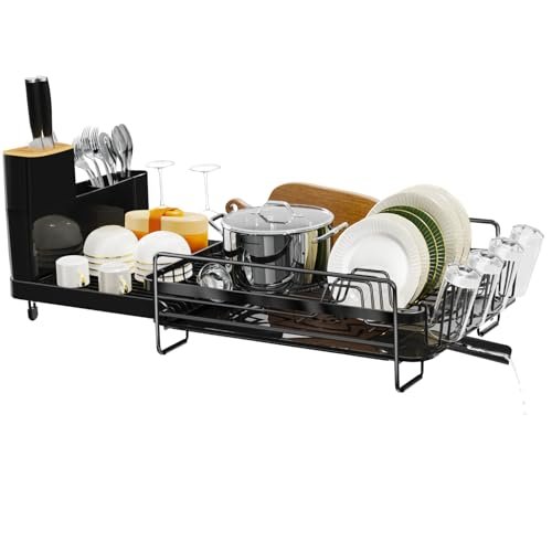 Runnatal Large Dish Drying Rack Stainless Steel Sink for...
