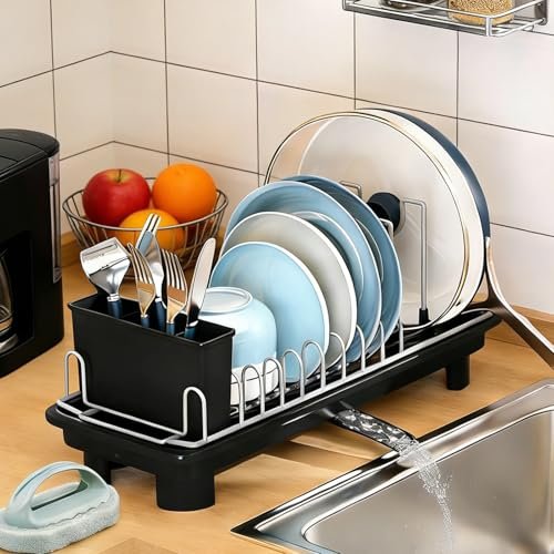 liucocotos Compact Dish Drying Rack for Countertop,...