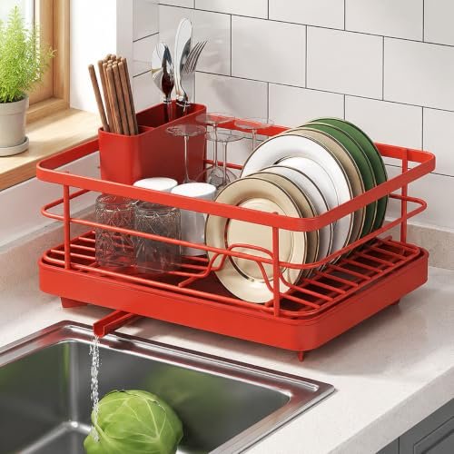 Luxmars Dish Drying Rack for Kitchen Counter, organizer