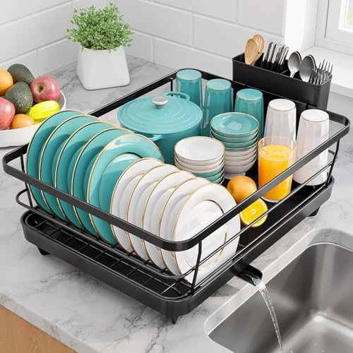 Sakugi Dish Drying Rack - Stainless Steel, with Drainboard.