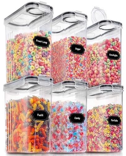 PRAKI Large Dry Food Storage Containers with Airtight Lids...