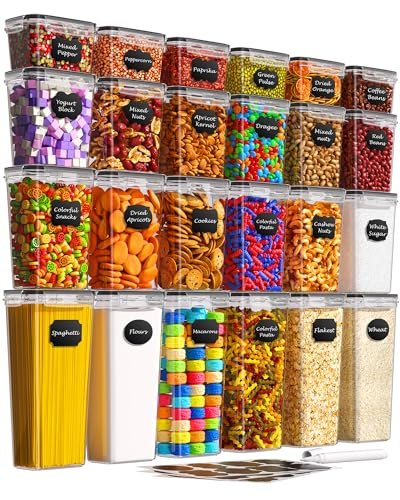 Airtight Food Storage Containers with Lids, 24 PC Set