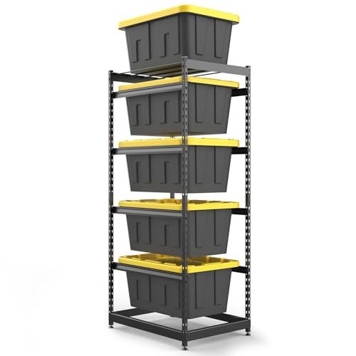 FERO 27 Gallon Tote Storage Rack, Heavy-Duty 5-Tier...