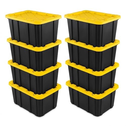 Sterilite Industrial Storage Tote with Lids for Garage.