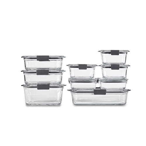 Rubbermaid Brilliance Glass Food Storage Containers,...