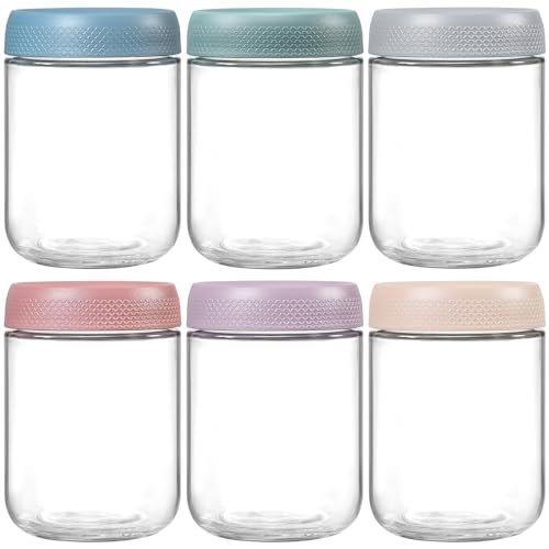 NETANY 6-pack 16 oz Overnight Oats Containers with Lids.