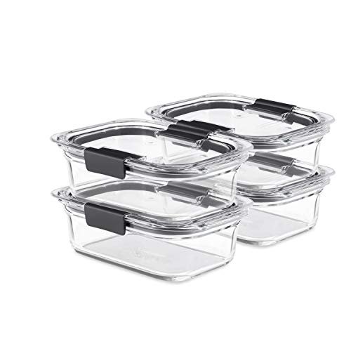 Rubbermaid Brilliance Glass Food Storage Containers, 3.2...