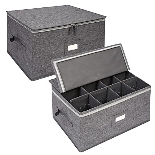 Stemware Storage Containers 2 pack, Wine Glass Storage Box
